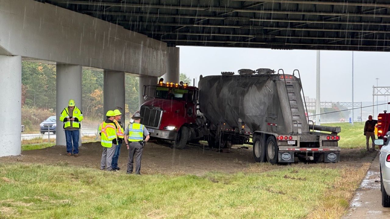 A semi-truck driver was taken to the hospital following an accident on Interstate 76 Thursday.